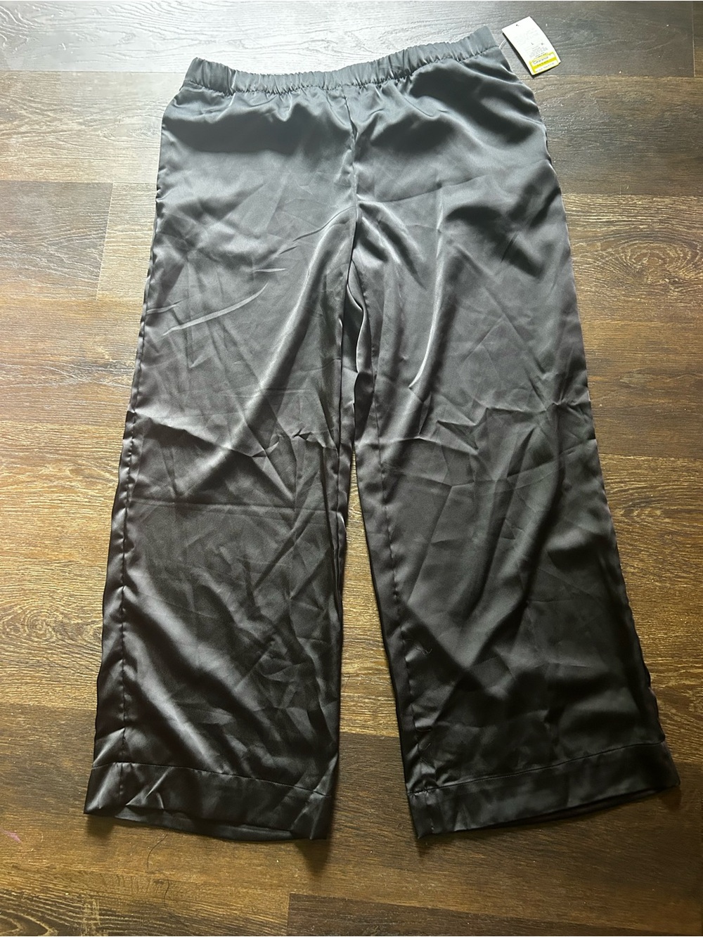 a new day Black Satin Palazzo Pants